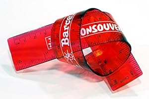 DONSOUVENIR REGLA BARCELONA MODERNISME. FLEXIBLE DE 30 CM. (ROJO)