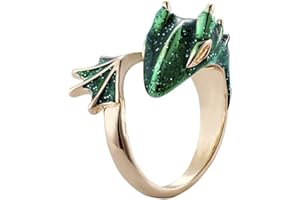 LKJHG AWAMTN New Gothic Punk Fashion Ring, Game of Thrones) Anello a forma di drago, gioielli di moda personalizzati, adatti a uomini e donne (dimensioni di apertura regolabili)