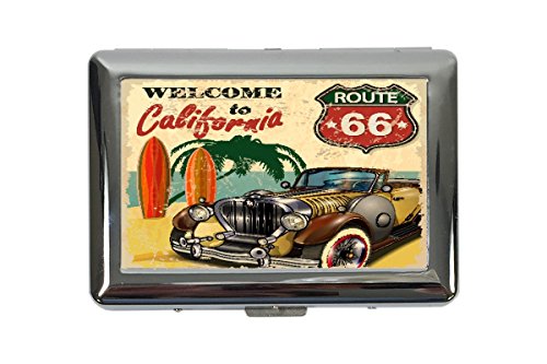 Preisvergleich Produktbild Zigarettenetui Box Welt Reise Kalifornien Route 66 Bedruckt
