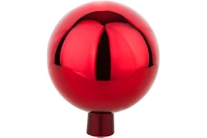 VERDOBA - Rosenkugel - Gartenkugel für den Garten - Dekokugeln Aussenbereich in vielen Farben - Dekokugel Garten Handarbeit - Dekokugel 20cm rot für den Balkon & die Terrasse