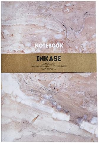 Inkase SQ2609606 A5 Plain Blush Marble Notebook