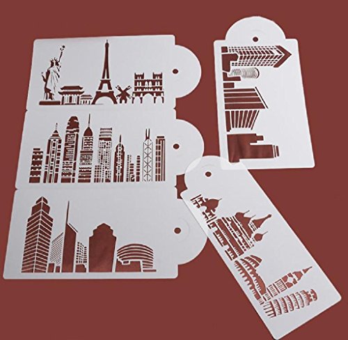 Amcool 5Stk DIY Geburtstagskuchen Spray Mould Dekorieren Druck Zucker Handwerk Modell - 2