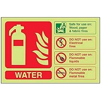 Cartello CO2 Antincendio Glow In The Dark 150x100mm - Vsafety 11016