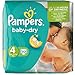 Pampers Windeln babydry Größe 4 Maxi, 8 - 16 kg, Sparpack