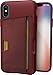 Produktbild Silk Apple iPhone Xs / X Wallet Hülle - Q Kreditkartentasche [Schlanke Schutztasche mit Kickstand CM4 Grip Cover] - "Wallet Slayer Vol.2" - Crimson Red (QX-RED)