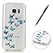 Produktbild CaseHome Silicone Gel Samsung Galaxy S7 Edge Hülle(Mit Frei Tippen Sie Auf Stift) Transparent Weiche Silikon Schutzhülle,Weicher Flexibel Klar Gel Silikon TPU Hülle Superdünn Stoßfest Tasche Telefon-Kasten Schutz Tasche Schutzhülle Durchsichtig Handyhülle Silikon Case Schale für Samsung Galaxy S7 Edge with Beautiful Colourful Pattern Design-Blaue Schmetterlinge
