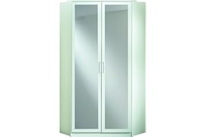 ‎WIMEX Wimex Kleiderschrank/ Eckschrank Click, 2 Türen, 1 Spiegel, (B/H/T) 95 x 198 x 95 cm, Weiß