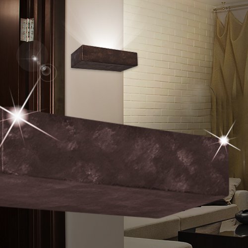 Preisvergleich Produktbild Wandleuchte Mediterran aus Keramik braun in Pflastersteinform