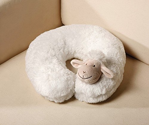 Preisvergleich Produktbild Nackenkissen "Schäfchen" Nackenhörnchen Reisekissen Schlafkissen Kuscheltier Stofftier Autokissen Nackenstütze Schaf Baby Mädchen Junge