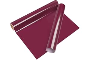 VINYL FROG Heat Transfer Vinyl Roll Maroon HTV Vinyl - 30.5x155cm Wine red Iron on Vinyl for T-Shirts, Heat Press Vinyl for DIY Craft Designs