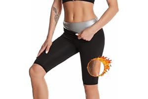 LIPIODOL Pantalon de Sudation Femmes Legging de Sport à Taille Haute Shorts pour Accélérer Transpiration Lifting des Fesses Obtenir Ventre Plat Anti Cellulite pour Minceur Fitness Jogging Yoga