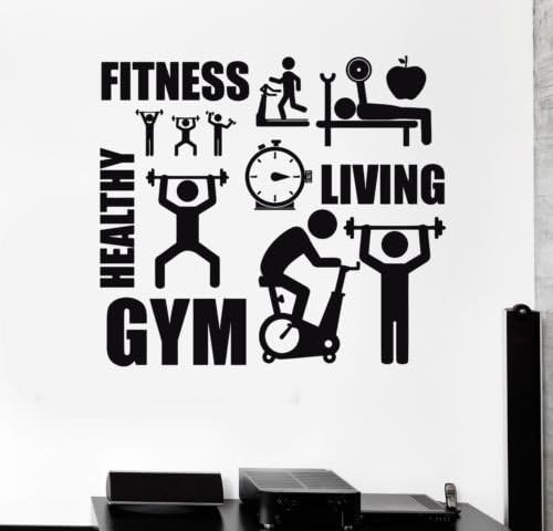 Rushed Sport Motivation Fitness Gym Creative Art Removable High Quality PVC Quote Wall Stickers For Home Décor Murals For Living room Bedroom Home