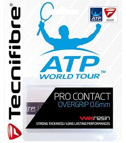 Overgrips Tecnifibre Pro Contact 12 Unités - Blanc, Ultra-adhésif, Absorption Supérieure, Tennis