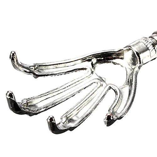 ELEGIANT Verstellbar Ausziehbar Rückenkratzer bis 58 cm Kratzhand Teleskop Stiel Edelstahl Massage PVC Griff 8.4“~22.6“ Geschenk Schwarz - 6