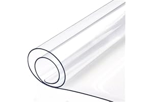 COMERCIAL CANDELA FELPUDOS Y ALFOMBRAS Hule Antimanchas Mantel Mesa Comedor y Mesa Cocina PVC Impermeable Transparente (140_x_250_cm, 20, Micrón, 20, Micrón, 20, Micrón, 250, Centímetros, 20.00, Micrón)