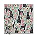 Produktbild Hectwya Tischsets for Dining TableSchnauzer Dog Floral Giant Black Dogs Light Non-Slip Insulation Placemat Washable PVC Polyester for Kitchen Banquet PartySet of 6, 12x12 inch