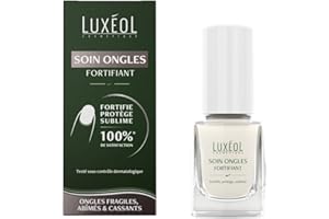 LUXÉOL - Soin Ongles Fortifiant - Protège & Sublime - Vernis Soin Fortifiant - Ongles Fragiles, Abîmés & Cassants - Programme 4 Semaines - Fabriqué En France - 11ml