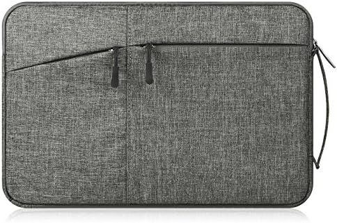 LiDCH Laptop Sleeve with Accessory Storage for 14 - 15.4 inch MacBook Air | MacBook Pro 2016 | 14" 15" Apple ASUS Acer Lenovo Chromebook , Spill-Resistant Carrying Case Laptop Handbag,Dark Grey