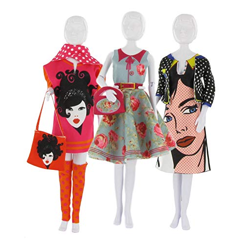 MaRécréation-MesBilles  2 1 2 Vestidos Dress Your Doll, Don 1 Offerte  Model Aleatorio para Coser Des Habit muñeca maniquí, gb-2pjk-h54d, MULTICOULEUR