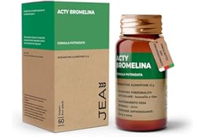 JEA ACTY BROMELINA Integratore Alimentare per Ossa e Articolazioni - Boswellia, Bromelina 5000 GDU/g, Ribes Nero, Zinco, Rame - Antinfiammatorio Naturale - 60 Capsule