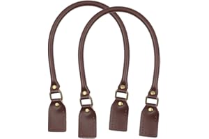 Asudaro Sangle de Sac, Anse De Sac À Main en Cuir, 1 Paire de poignée de Sac de Rechange, Sangles de Rechange en Cuir de Vache, poignée en Cuir Bricolage, poignée de Rechange de Sac à Main