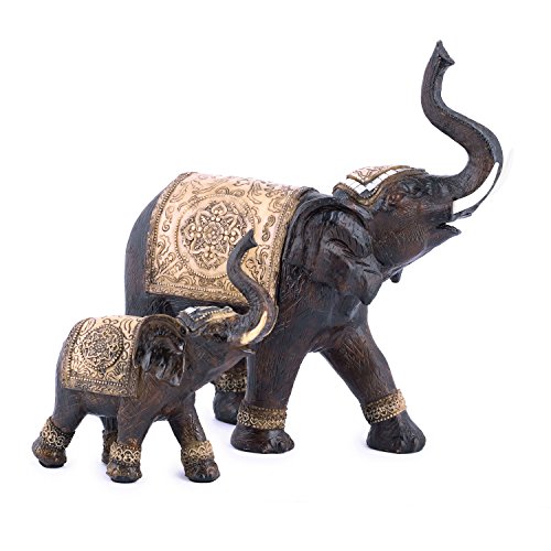 PAJOMA 16945 Elefant Figur Omysha, Kunstharz, Höhe 15 cm - 5