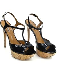 POLLINI Sandalia Zapato DE Tacón para Mujer Pintura Negro Art. SA1632DC0XTB200A