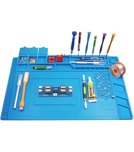 Tappetino Da Lavoro ESD 30x45 Cm + Kit Cacciaviti - Antistatico, Resistente Al Calore, Per Riparazioni - Foto 5