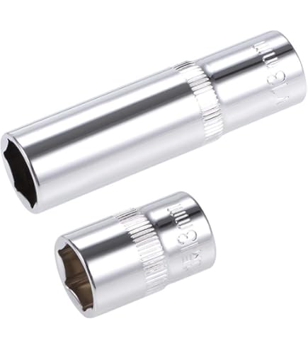 Juego De 2 Dados 10mm De 3/8″ – Acero Cr-V 6 Puntos, Perfil Bajo Para Reparaciones DIY (Marca Zaplyte)