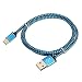 Produktbild Interesting® 0.5M Blue Nylon geflochtenes Aluminium USB 3.1 Typ-C 2A Schnelles Daten- & Sync-Ladegerät Ladekabel