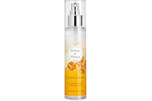 DIAMOND INTERNATIONAL DOLCE & MANIA Acqua Profumata Golden Caramel, Fragranza Dolce e Avvolgente con Note Calde e Gourmand, 150ml