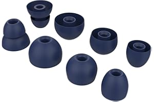 Toxaoii 8pcs Replacement Earbuds Eargels Silicone Ear Tips Compatible with Beats by dr dre, Powerbeats Pro, Beats x, Urbeats Wireless Earphone (Navy Blue)