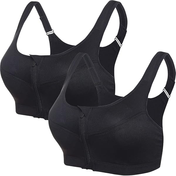 Anita Women's Wire-Free Sports Bra 5529 - 2-Pack Full Figure Maximum Support, Desert Black, Size 32H