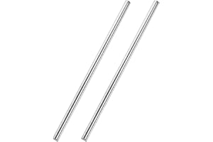 sourcing map Varillas Redondas Sólidas de Acero Inoxidable 304 5mm x 200mm para DIY, 2 Piezas