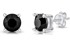 DTPsilver® Małe kolczyki ze srebra wysokiej próby 925 z kryształkami Swarovskiego, okrągłe, bardzo małe kolczyki na sztyfcie, średnica 5 mm, dostępne w wielu kolorach