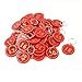 Produktbild 50Pcs Rot Kunststoff Runde Gepäck Supermarkt Stock Split-Ring-Schlüsselanhänger