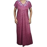 Indiatrendzs Women Hosiery Printed Nightwear Maxi Nighty 42"