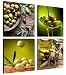 Produktbild MOISHO Bild Bilder auf Leinwand Oliven und Olivenöl auf dem Holztisch XXL Wall Art Leinwandbild Druck 4 x 30 cm x 30 cm