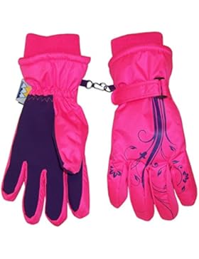 N'Ice Caps Girls Thinsulate Waterproof Glove with Flower Tattoo Print
