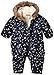Chipie Baby Girls Denim Mountain Snowsuit, Blue (navy), 12-18 Months (Manufacturer size: 18 mois)
