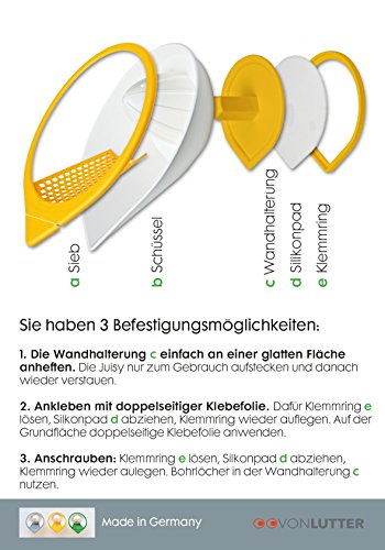 JOOZY – Die Zitruspresse an der Wand (Weiss-Orange) - 6