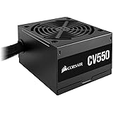 Corsair CV550 Alimentatore PC, 80 Plus Bronze, 550 W, CV (Cavi Fissi), Nero