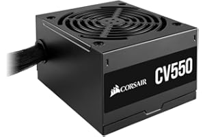 Corsair CV550 No Modular, CV Series, Certificación de Eficiencia 80 PLUS Bronze, 550 Watt Fuente de Alimentación, Color Negro