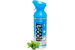 Boost Oxygen Cylinder - Portable Oxygen Cylinder for Breathing Up to 200 Uses | 95% Pure Oxygen Can Promotes Free Breathing, assists Hangovers, Colds, & Revitalizes Lungs (Peppermint -10L)