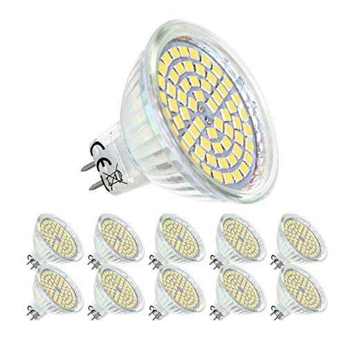 Mr16 gu5.3 led 12v light bulbs 5w daylight white replace 50w halogen gu 5.3 mr 16 spotlight 4000k neutral white 450 lumens 120°beam angle ø50 x 48mm