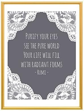 Digital Illustration Print - Rumi inspirational print - A4 - Print without frame