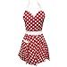 Produktbild NormCorer-Nette Mädchen Einstellbare Polka Dot Kochen Schürze Kleid mit Tasche-Schöne Schatz Bowknot Pinafore Geschenk | Cosplay Kostüm - Lady's Home Küche | Restaurant | Party (1 Stück) (roter / weißer Punkt)