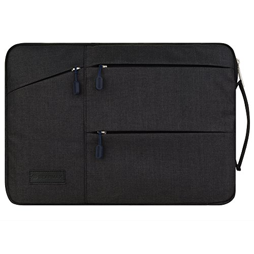 XGUO Traveller Serie-Macbook/Surface/iPad Pro/Matebook 11.6-15.4 Zoll Tasche MacBook Air Sleeve hülle Macbook Pro Surface Book Waterproof Sleeve Tasche Outdoor Laptop Cover Carring Tasche( Schwarz,13.3 Zoll) - 8
