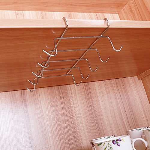 Edelstahl-Tassenhalter-Schrankeinsatz-fr-10-Tassen-Kchenschrank-Organizer-Kchenhelfer-Tasse-Halterung-Aufbewahrung