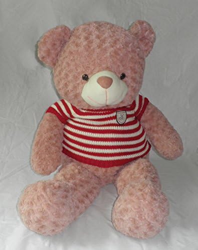 Weedoo Giant Light Pink Rose Pattern Plush Soft Stuffed Teddy Bear w/ Sweater Gift pack - 180CM (5 ft 10 inches)